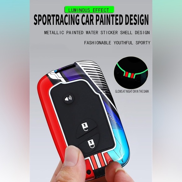 Kunio | NIB sporty Lexus Zinc Alloy Frame Luminous Effect Key Cover w/keychain - Picture 11 of 16